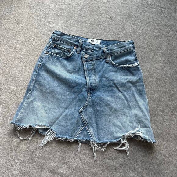 AGOLDE Denim - Agolde Criss Cross Denim Skirt